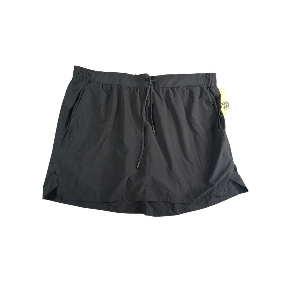 All In Motion Skort Women XXL 2XL Black Active Stretch Skirt Shorts Athletic NWT